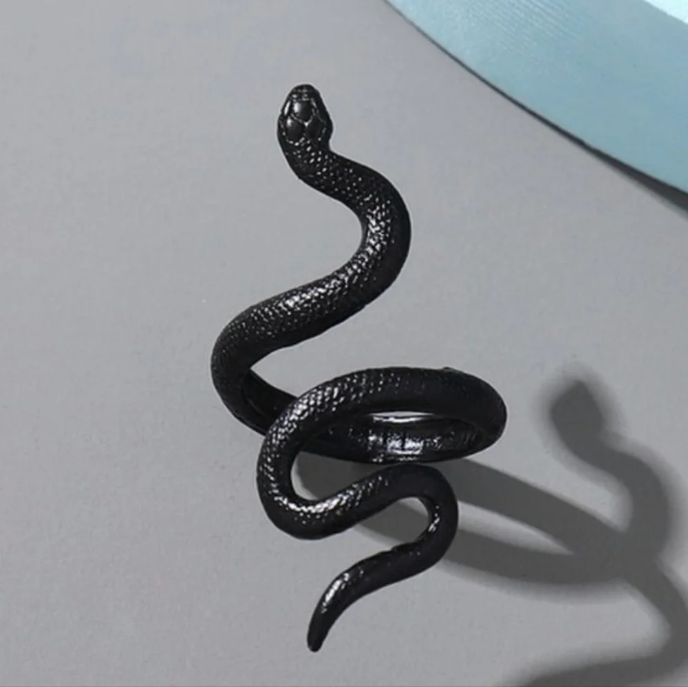 Black snake ring sexy Medusa Goth Punk Metal Rock Exotic Cool‎ Gift Halloween